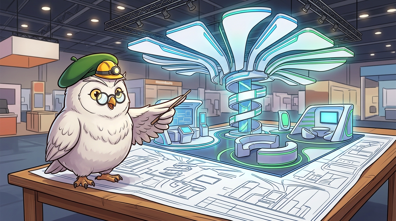 SC26における展示ブースデザイン作成及び設営・撤収業務の紹介漫画（扉）